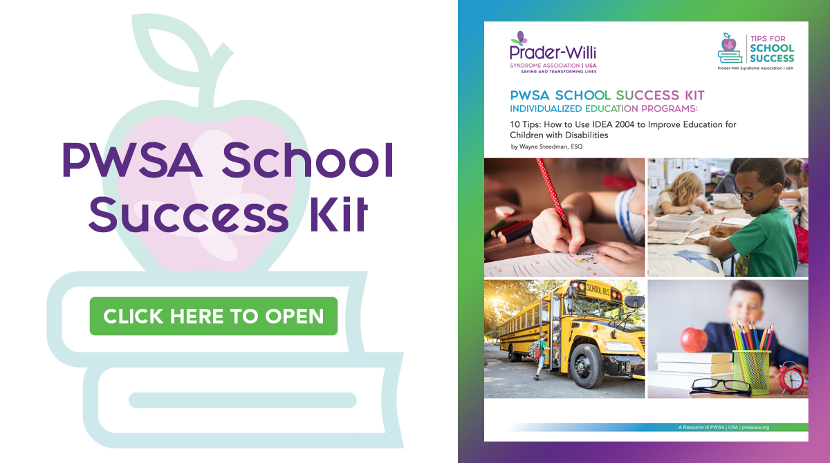 School Success Kit 2 1, Prader-Willi Syndrome Association | USA