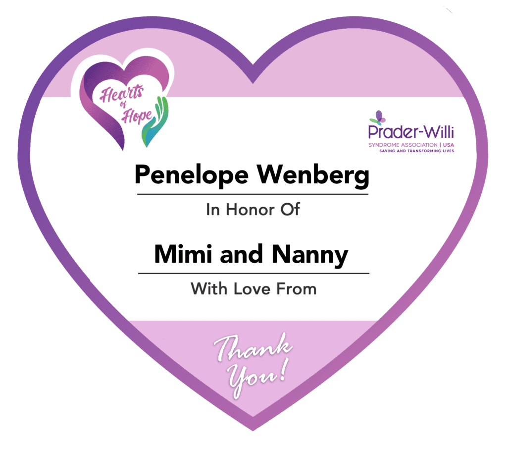 Hearts of Hope Hall of Hearts PraderWilli Syndrome Association USA