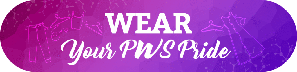 PWS Awareness Clothing Button, Prader-Willi Syndrome Association | USA
