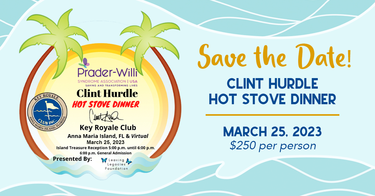 Hot Stove Save The Date 2023, Prader-Willi Syndrome Association | USA