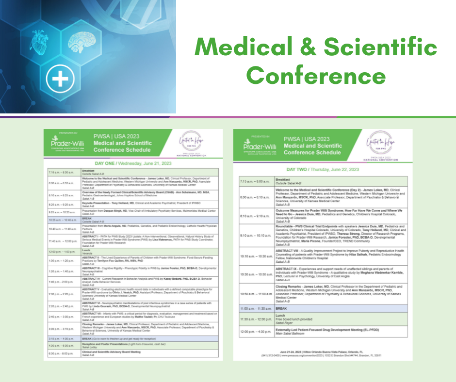 Medical Scientific Conference, Prader-Willi Syndrome Association | USA