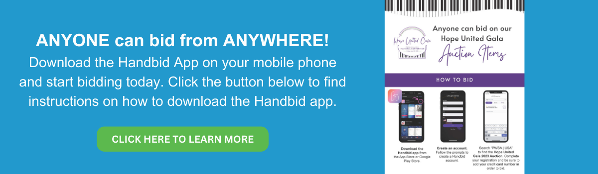 ANYONE Can Bid From ANYWHERE Download The Handbid App On Your Mobile Phone And Start Bidding Today. Click The Button Below To Find Instructions., Prader-Willi Syndrome Association | USA