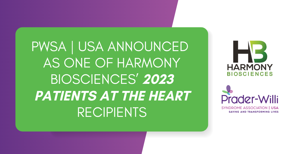 PWSA | USA Announced as one of Harmony Biosciences 2023 Patients at the Heart Recipients